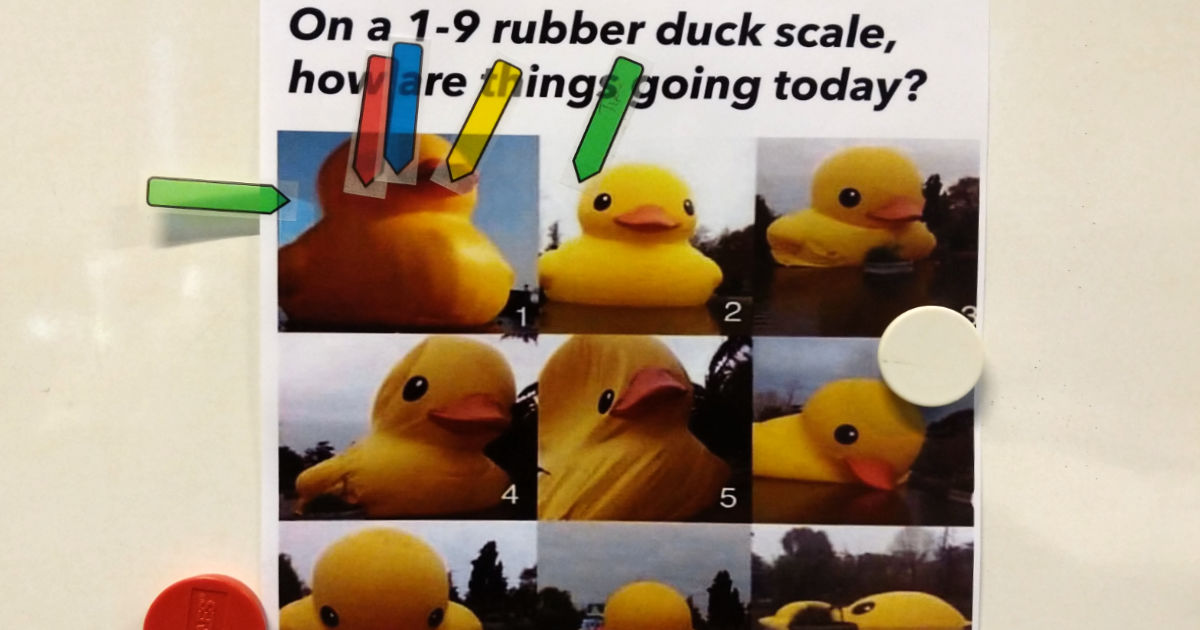 The trusty duck scale asks every day, 'How are you feeling?' Not being a 1 every day is OK.