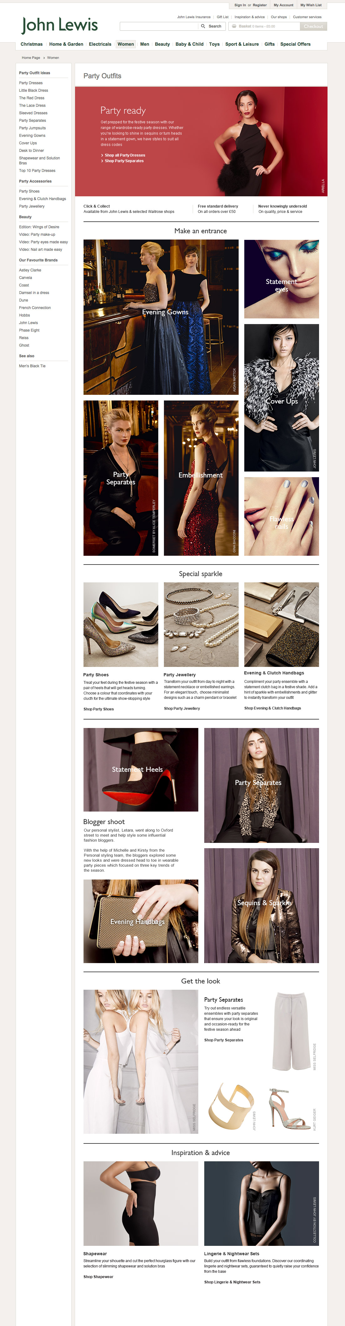 John Lewis page design