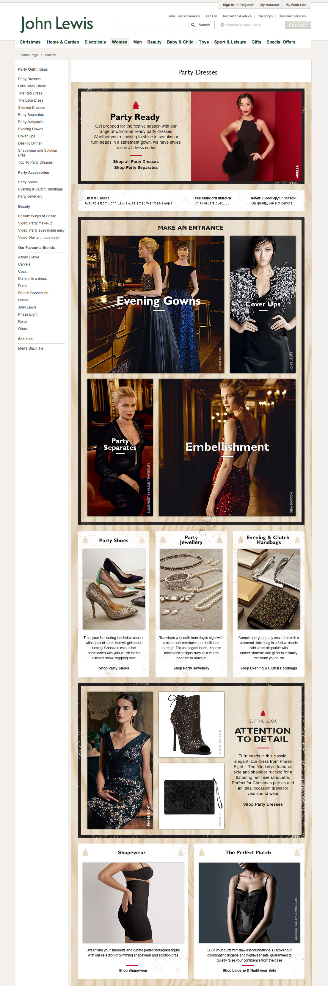 John Lewis page design