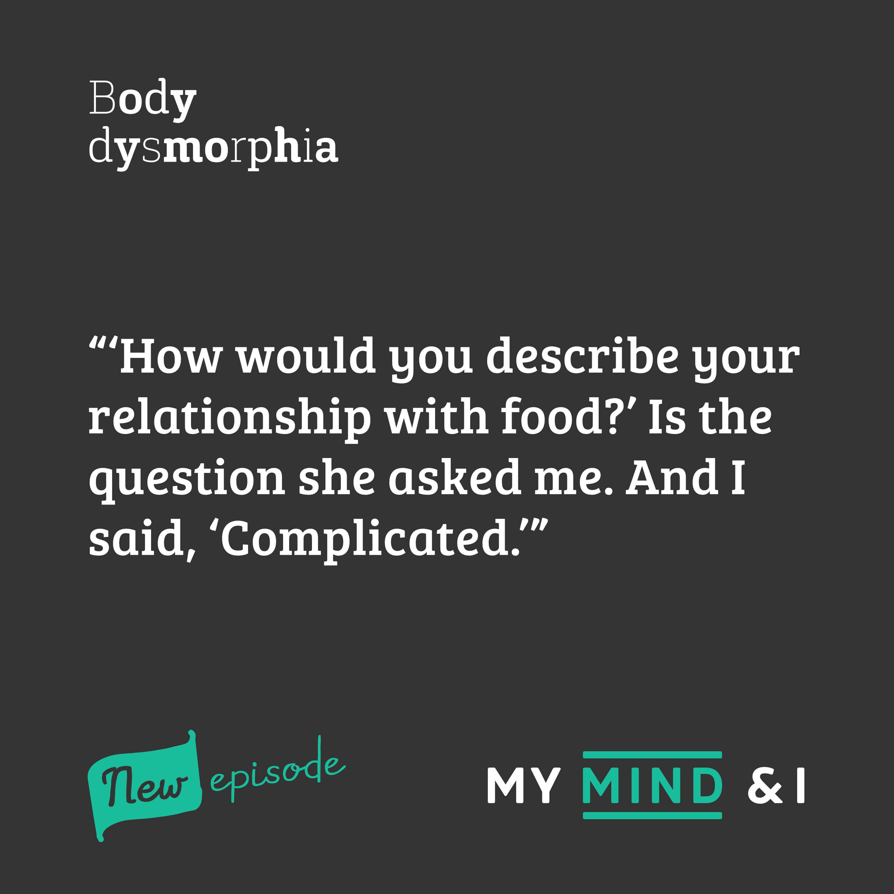 Promoting My Mind & I podcast.