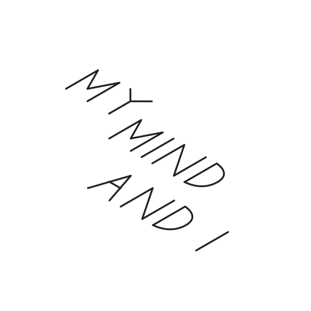 Exploration design for a logo for a mental health podcast. It uses letters on an isometric grid.