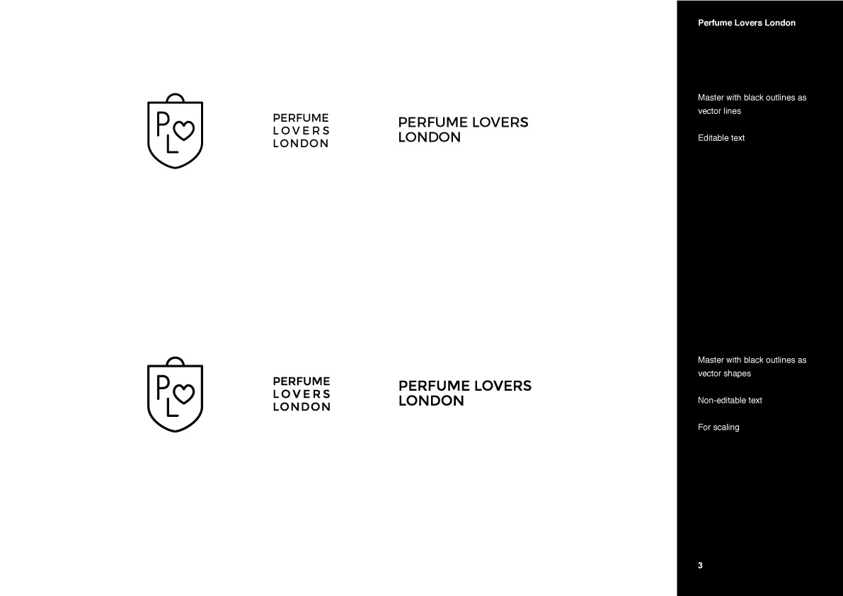 Perfume Lovers London logo refinement