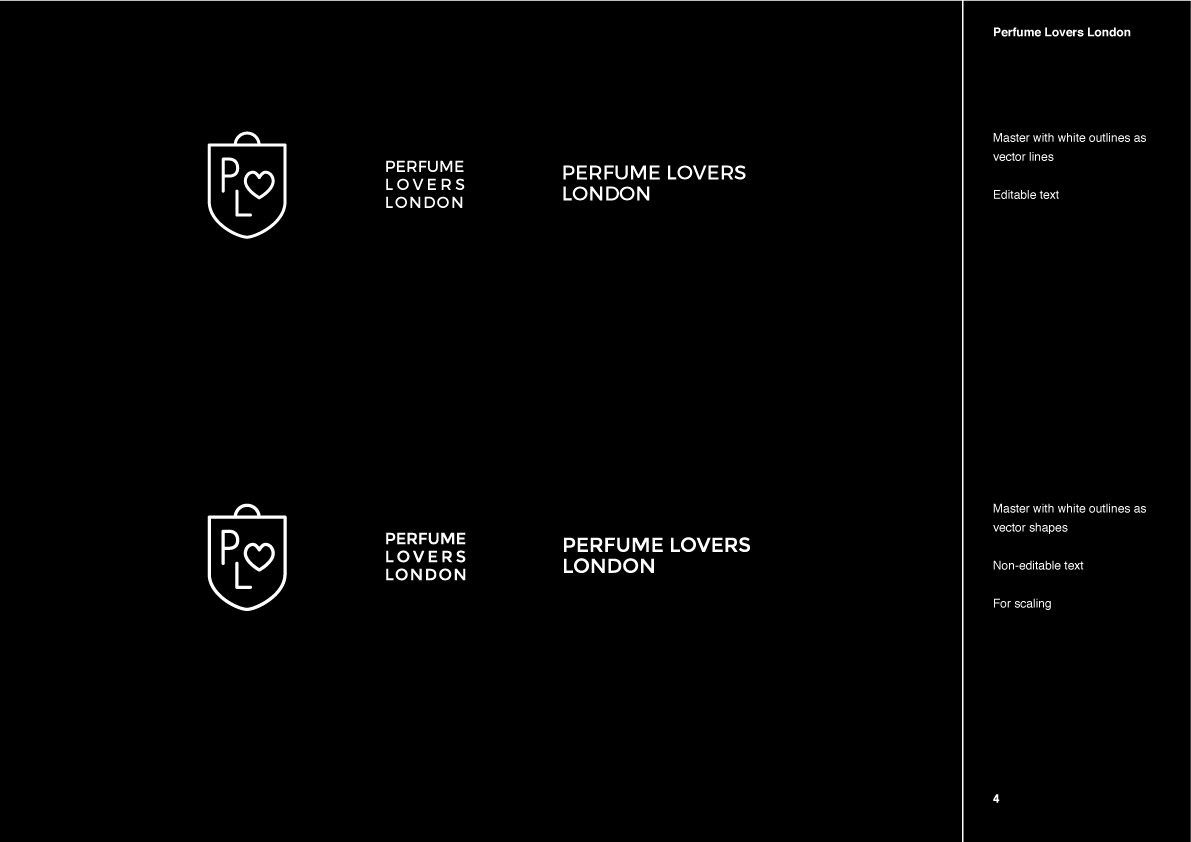 Perfume Lovers London logo refinement